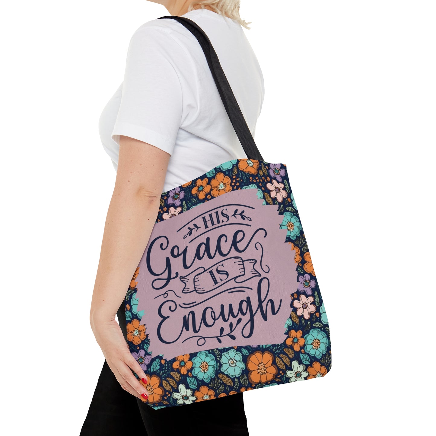 His Grace is Enough AOP Tote Bag