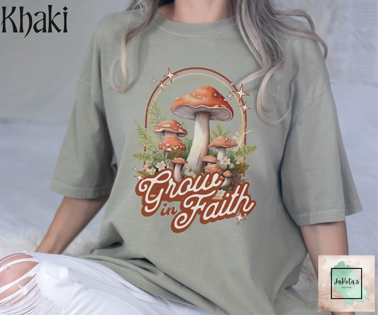 Grow in Faith Tee: Comfort Colors