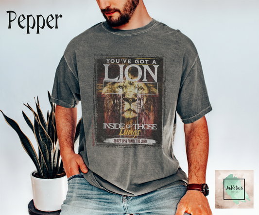 Lion In your Lungs Tee: Comfort Colors