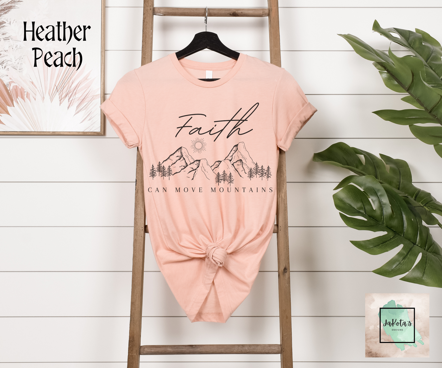 Faith can move Mountains Tee: Bella Canvas