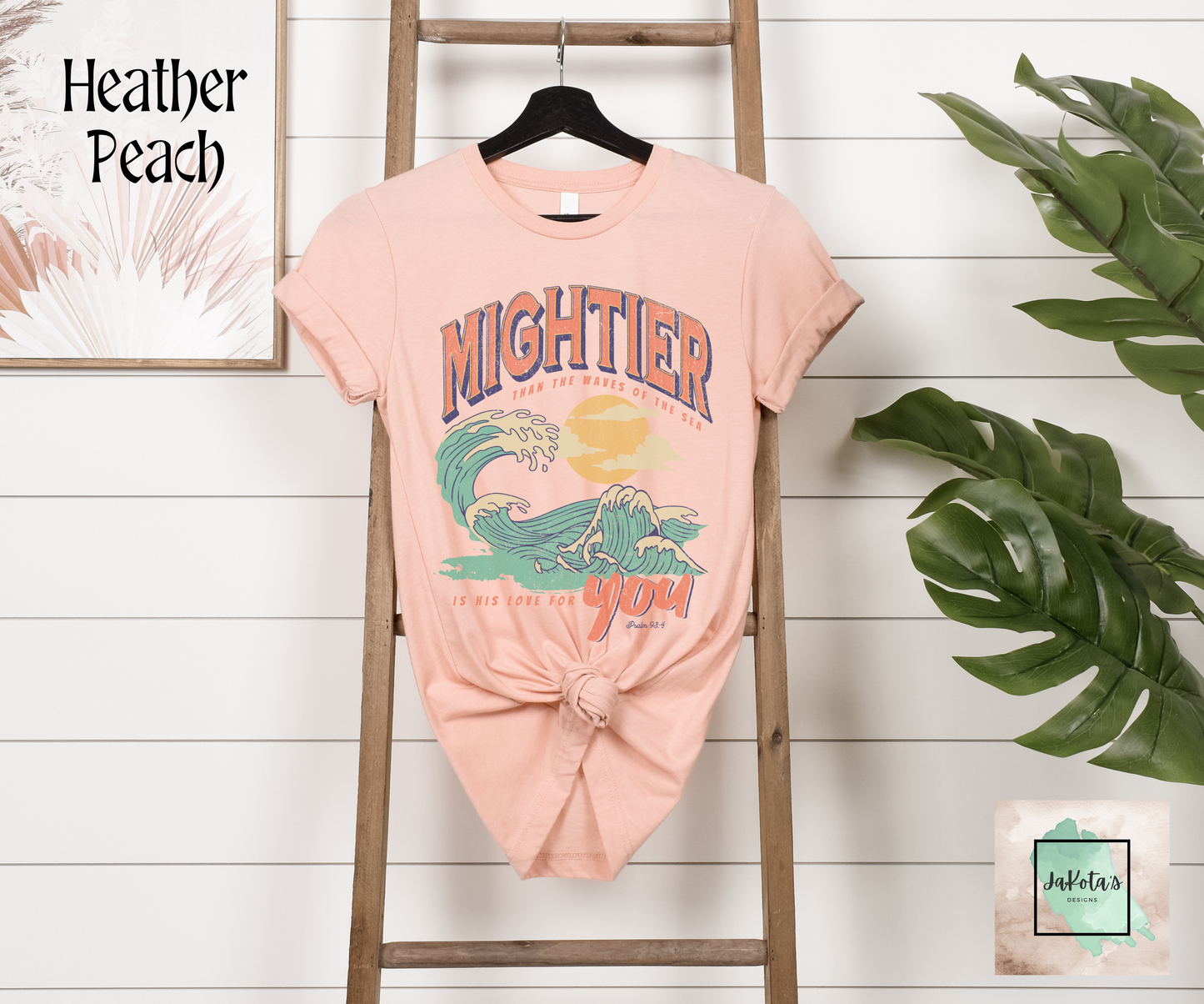 Mightier than the Waves Tee: Bellas Canvas