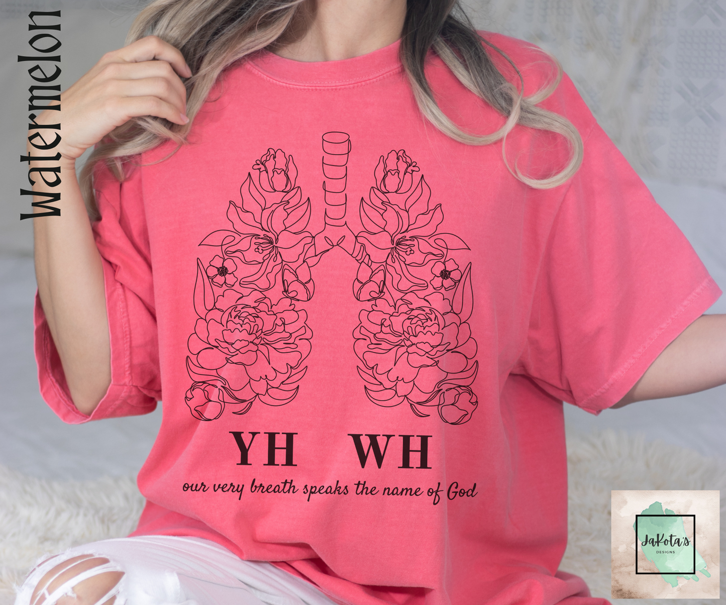 YHWH: Our breath speaks the name of God Tee: Comfort Colors