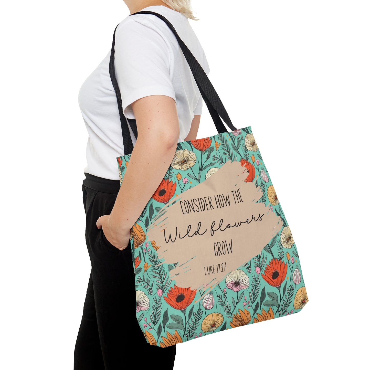 Consider How the Wildflowers Grow AOP Tote Bag