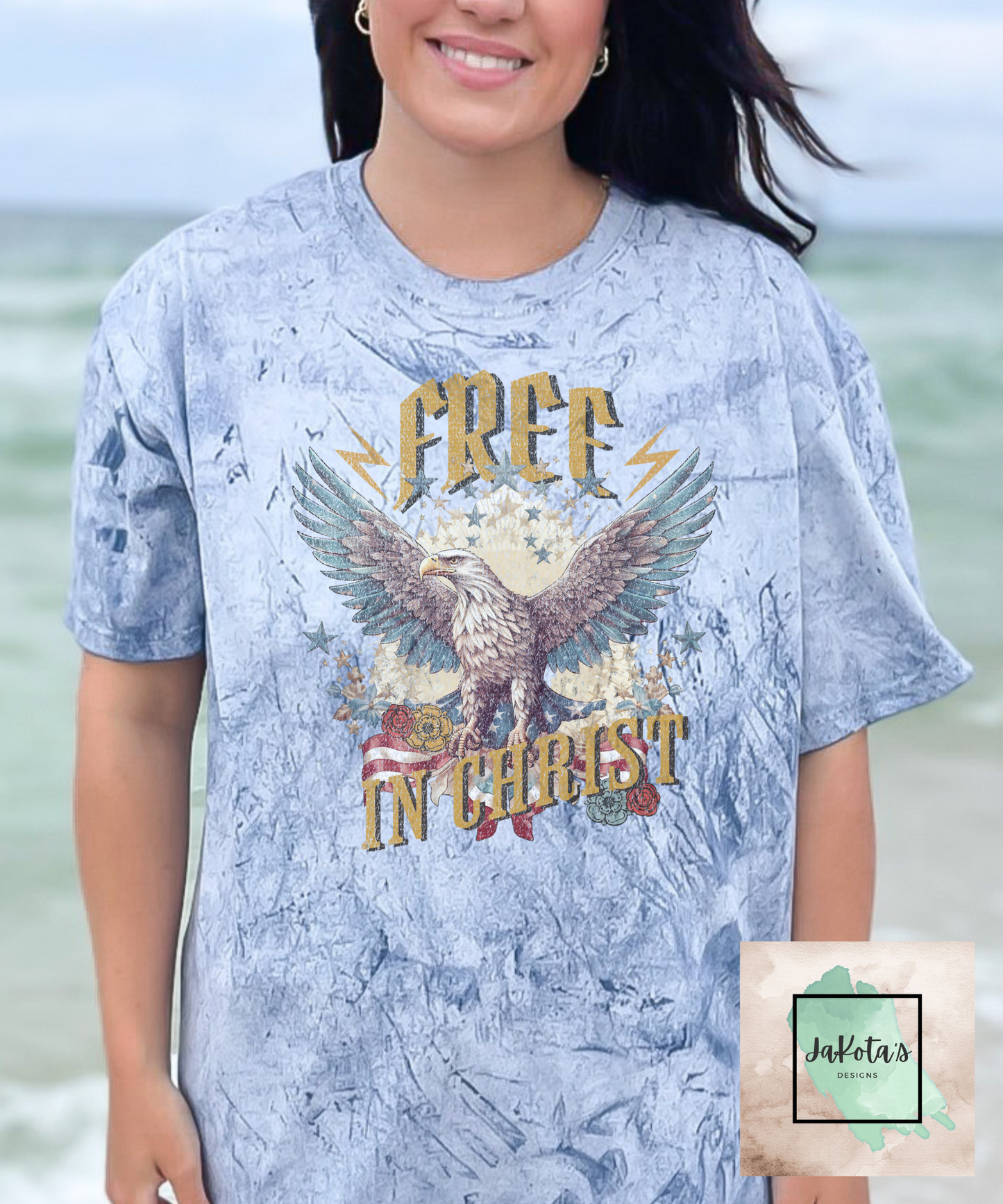 Free In Christ Tee: Color Blast