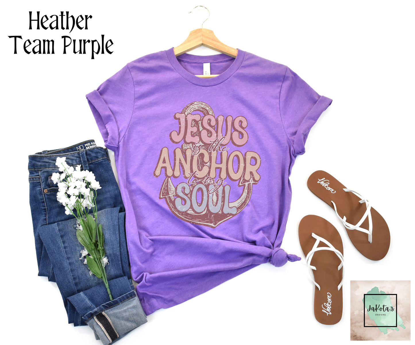 Jesus is the Anchor to my Soul Tee: Bella Canvas