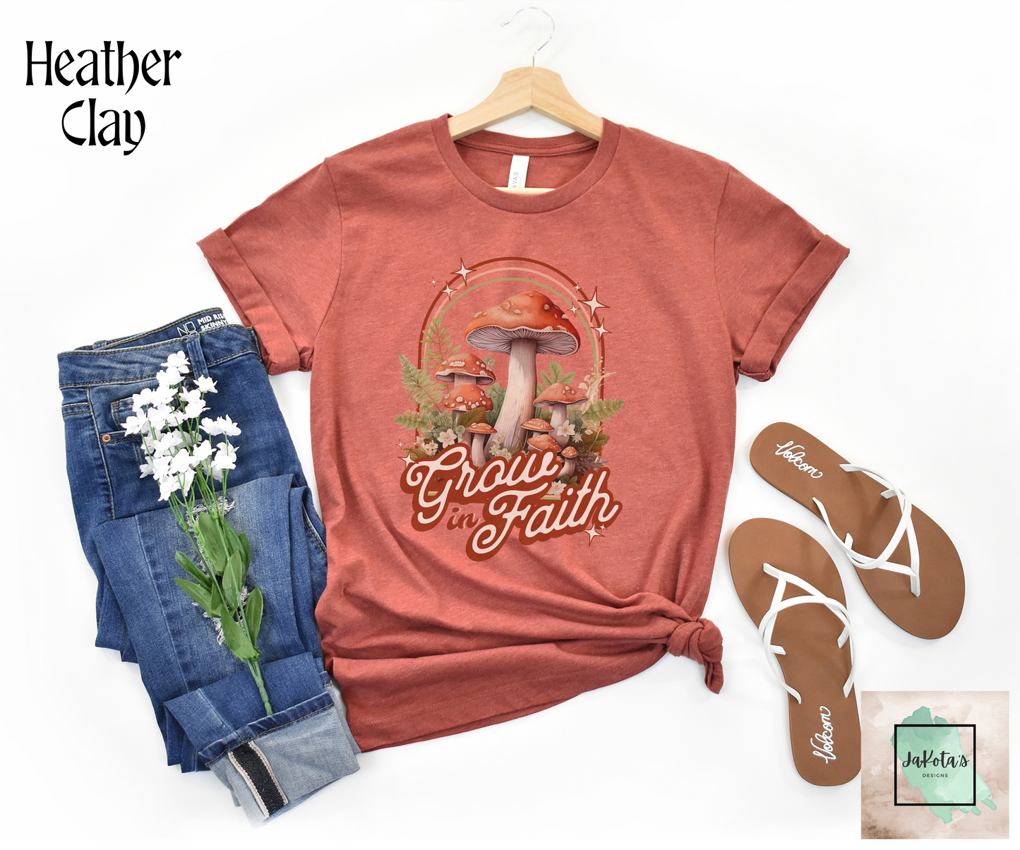 Grow in Faith Tee: Bella Canvas