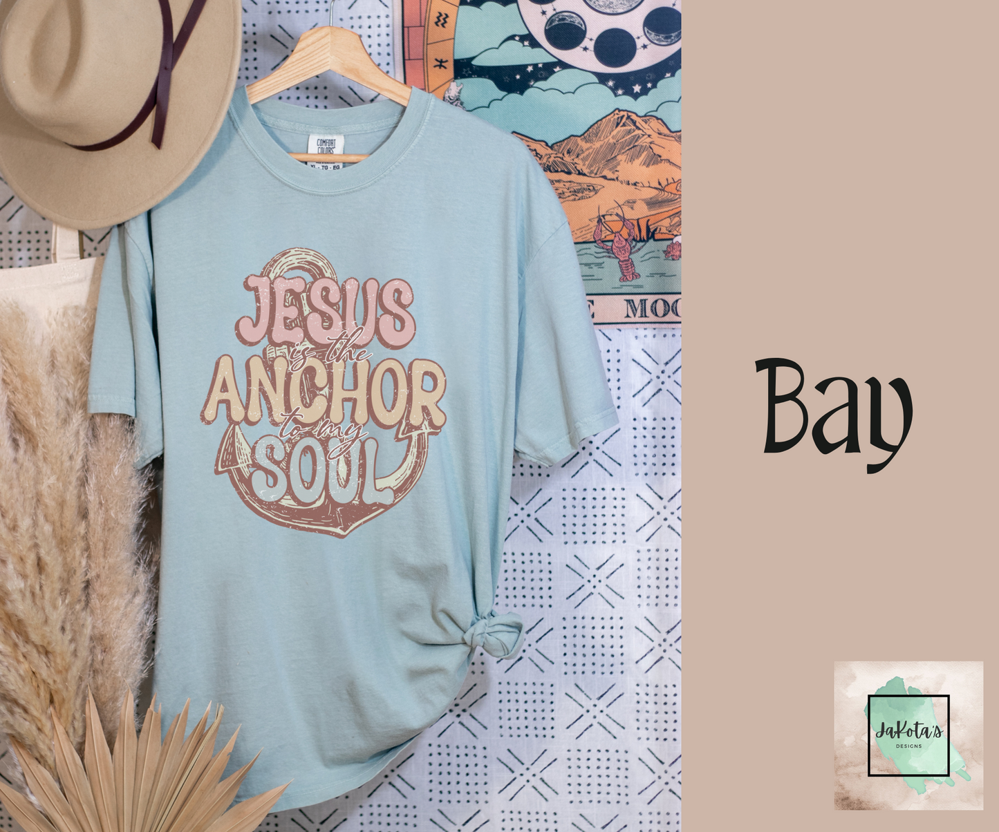 Jesus is the Anchor to my Soul Tee: Comfort Colors