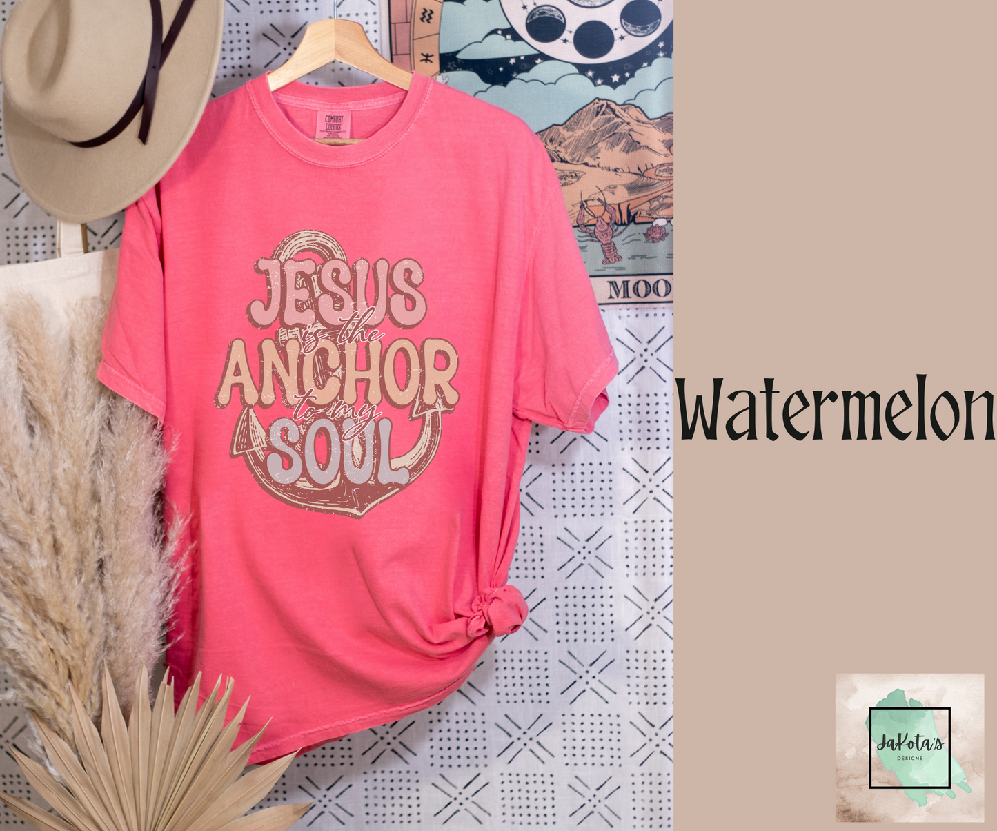 Jesus is the Anchor to my Soul Tee: Comfort Colors