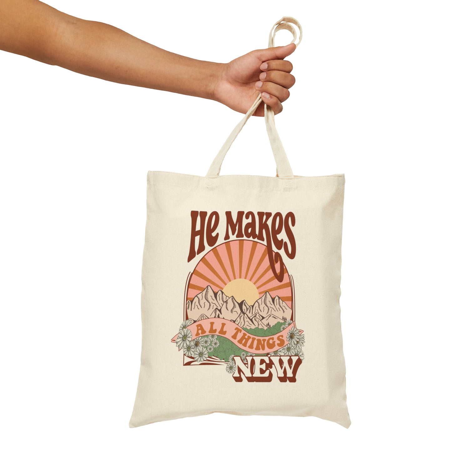 He makes all things new Cotton Canvas Tote Bag