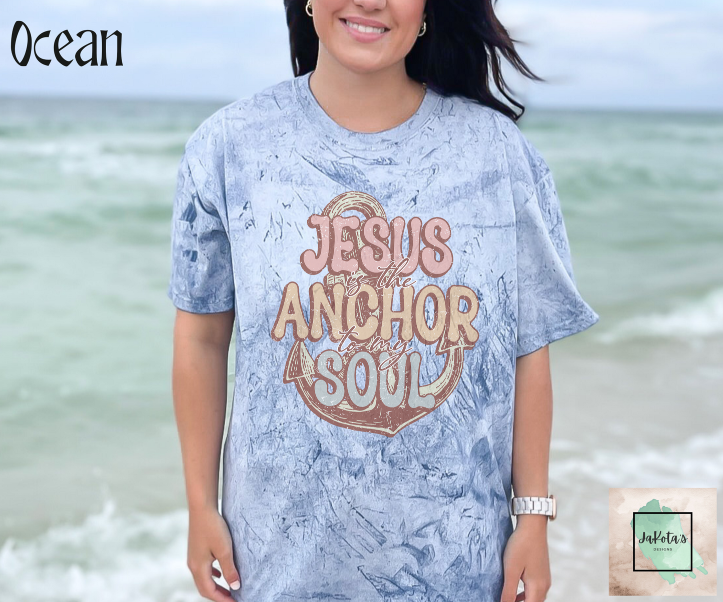 Jesus is the Anchor to my Soul Tee: Color Blast