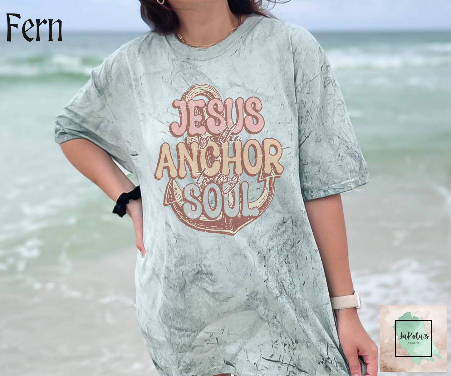 Jesus is the Anchor to my Soul Tee: Color Blast