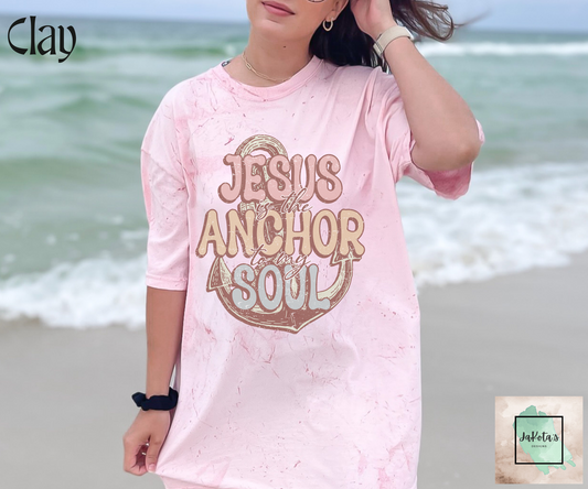 Jesus is the Anchor to my Soul Tee: Color Blast