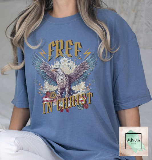 Free in Christ Tee: Comfort Colors