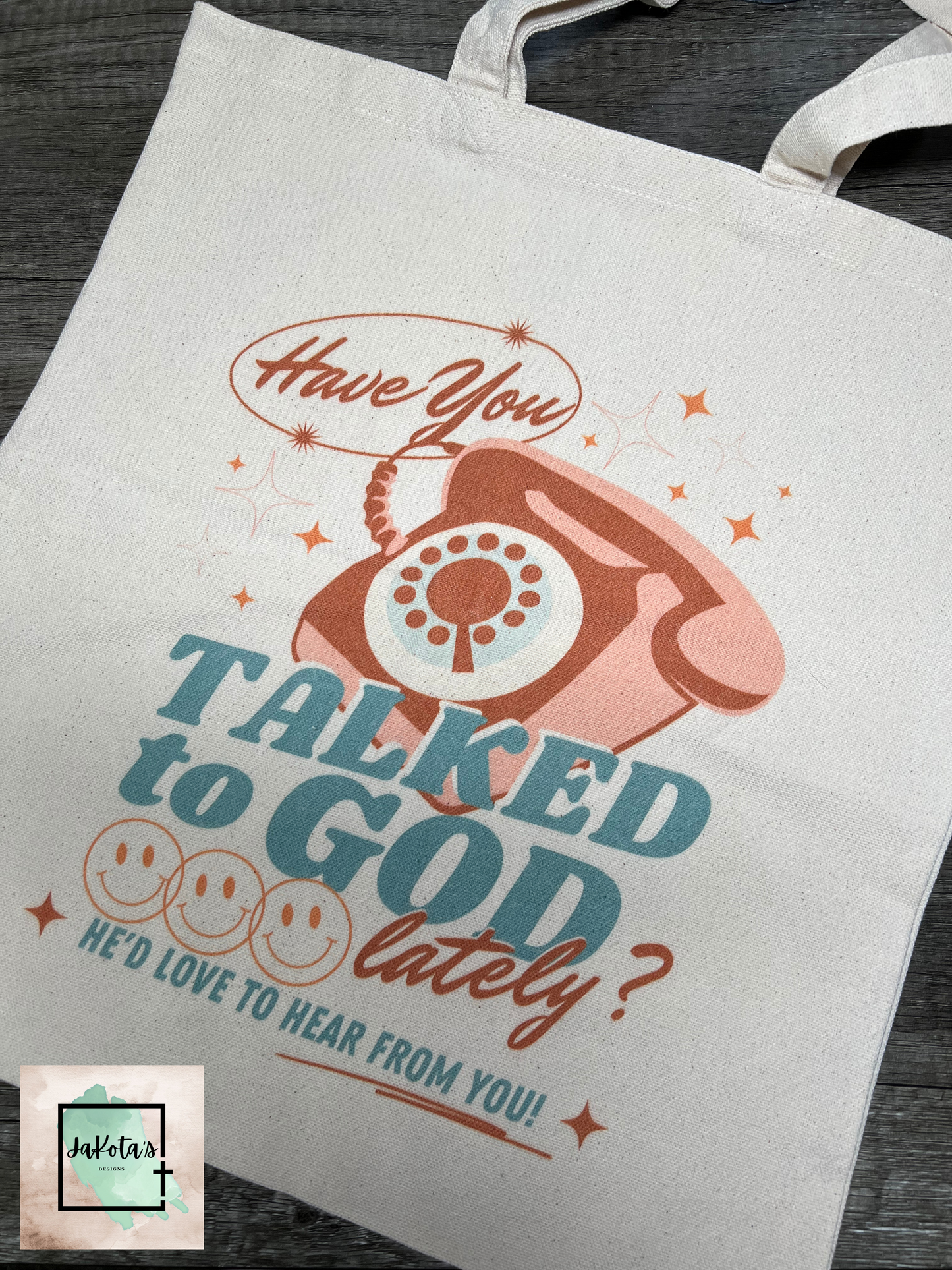 Have you talked to God lately? Cotton Canvas Tote Bag