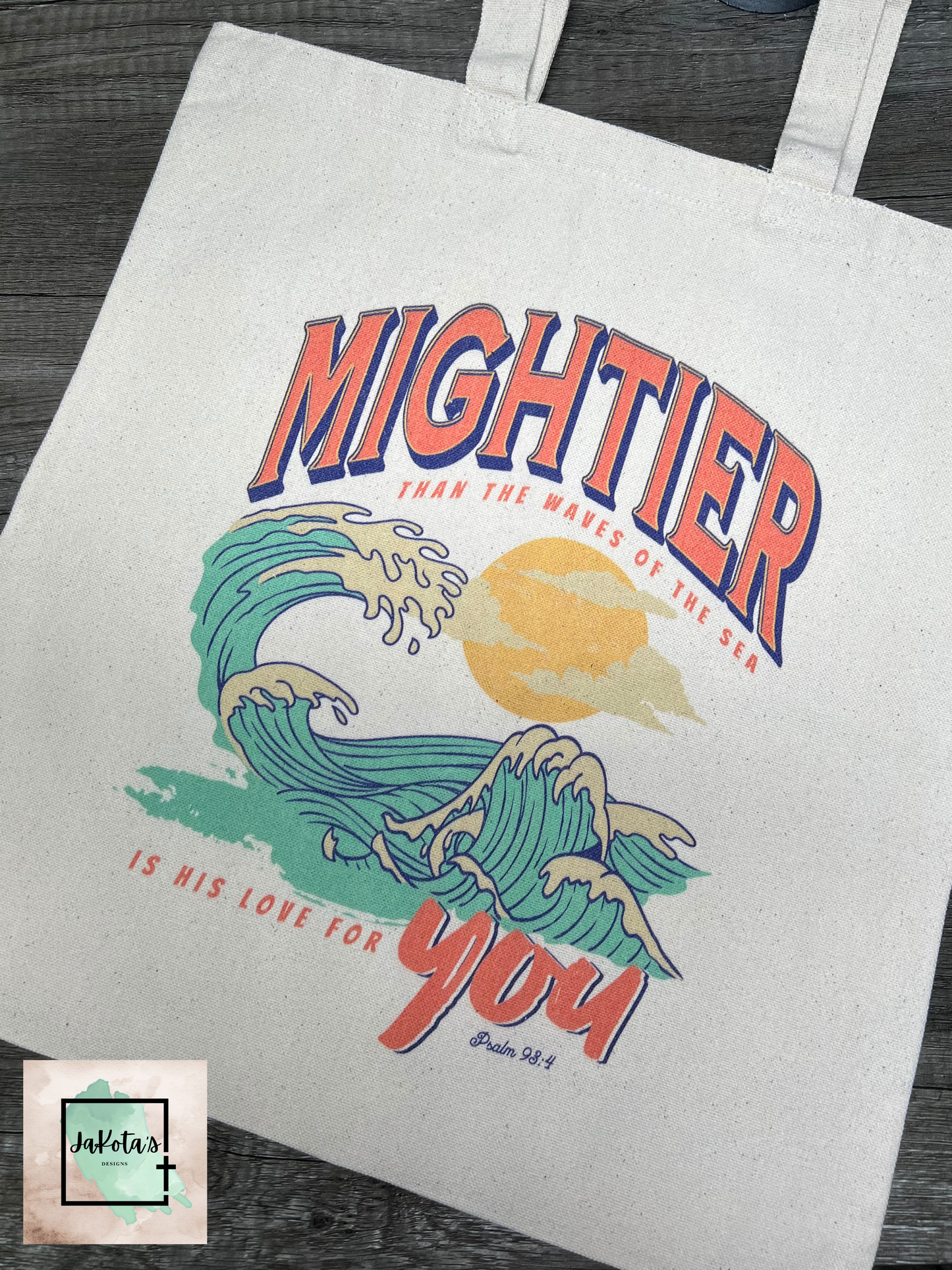 Mightier than the Waves Cotton Canvas Tote Bag