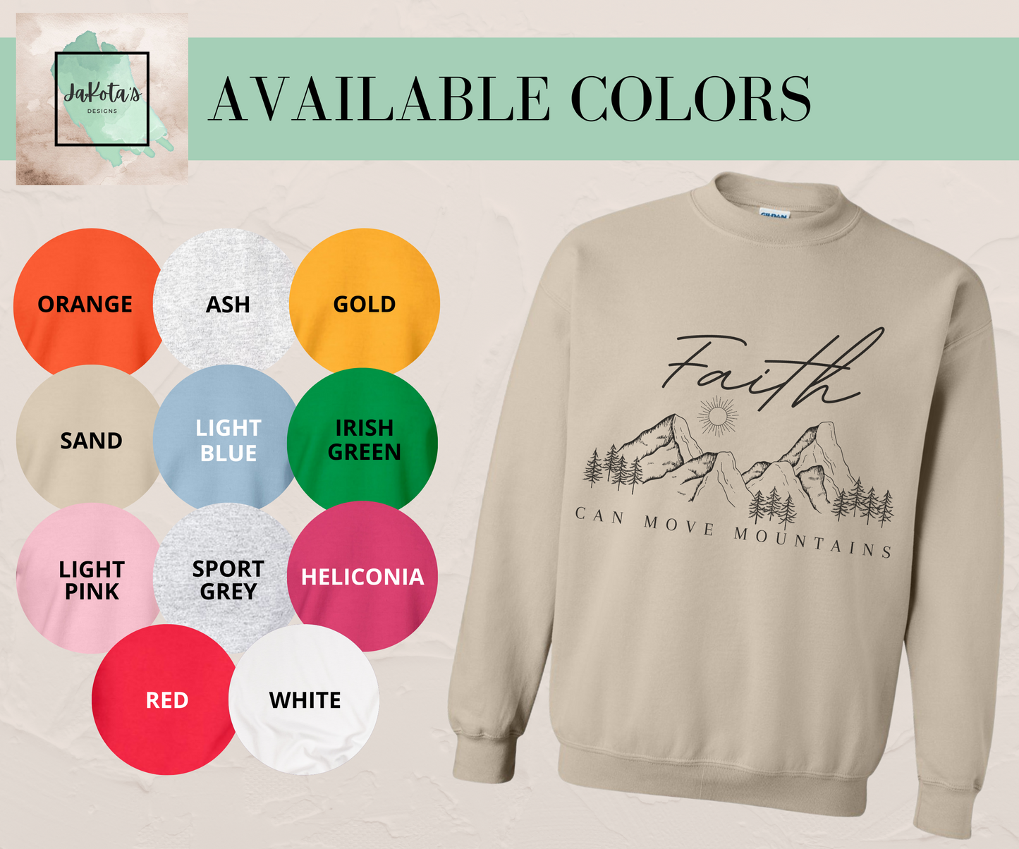 Faith can move Mountains: Sweatshirt