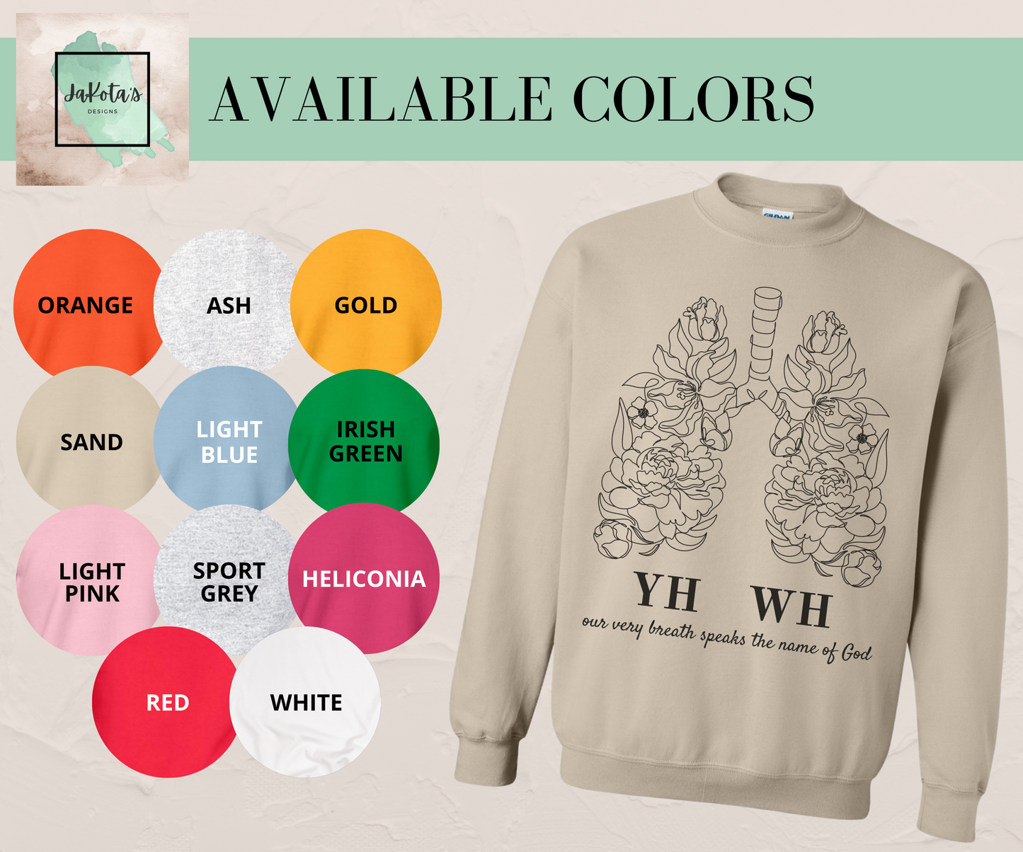 YHWH: Our very breath speaks the name of God: Sweatshirt