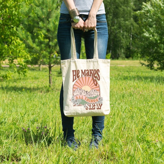 He makes all things new Cotton Canvas Tote Bag