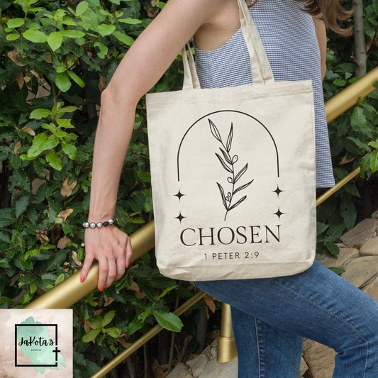 Chosen - 1 Peter 2:9 Cotton Canvas Tote Bag