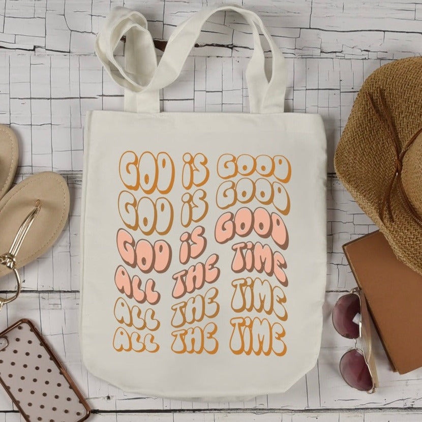 God is good all the time Cotton Canvas Tote Bag