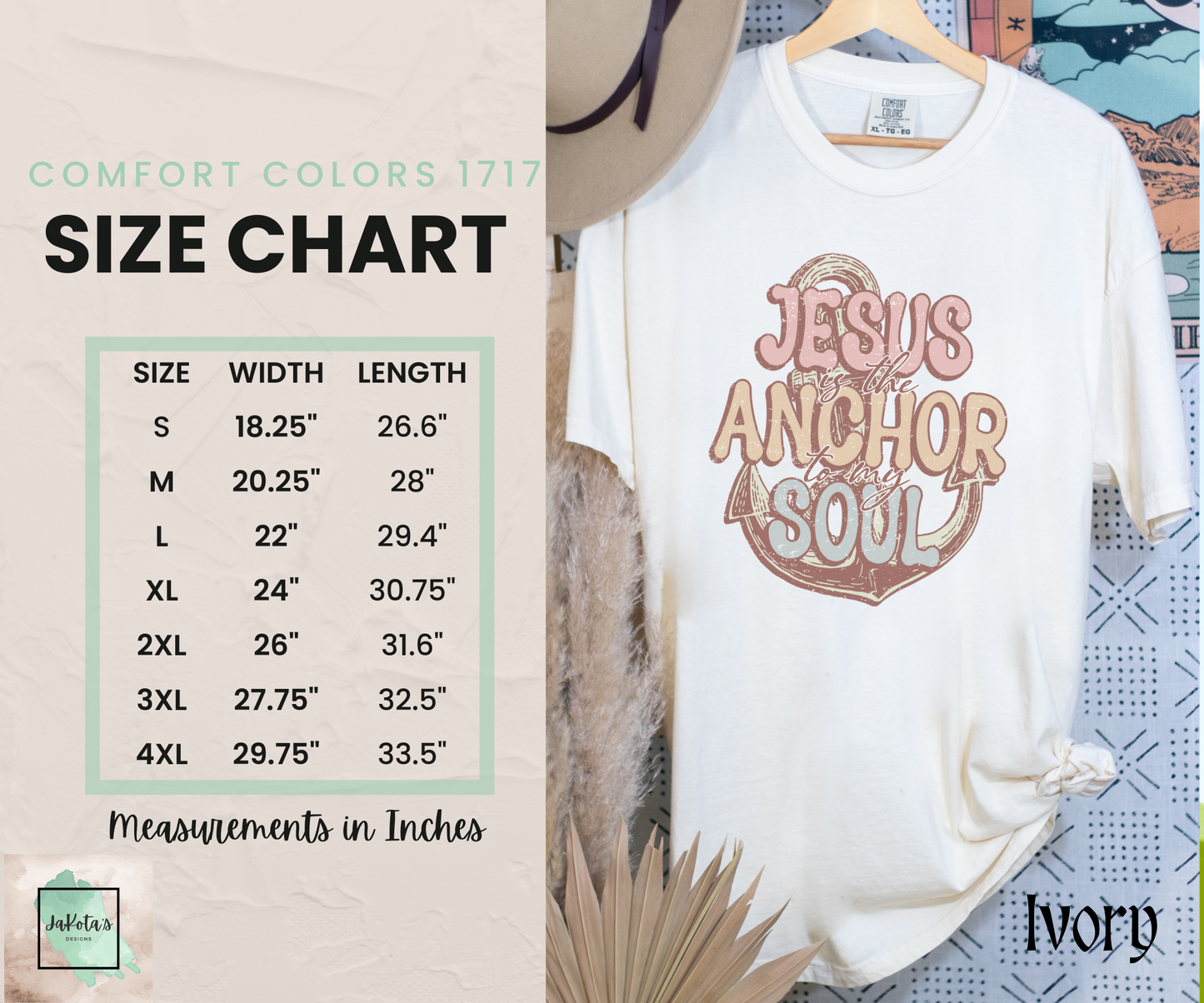 Jesus is the Anchor to my Soul Tee: Color Blast